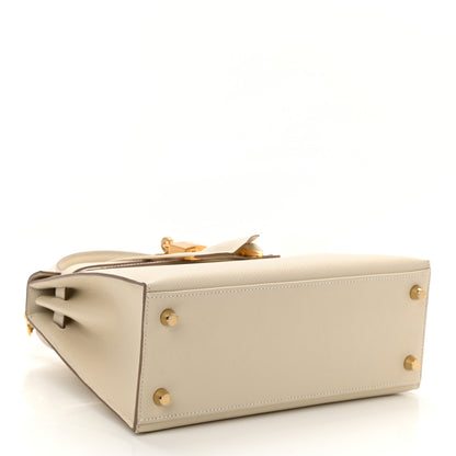 Hermes Epsom Kelly Sellier 25 Craie 4 of 11