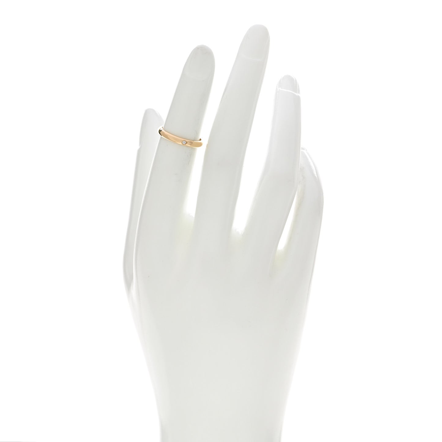 18K Yellow Gold Diamond 2.6mm 1895 Wedding Band Ring 47 4