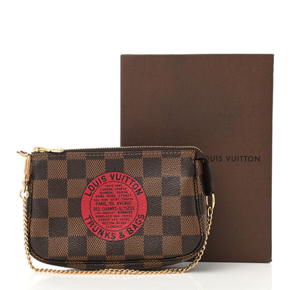 Louis Vuitton Damier Ebene Complice Trunks and Bags Mini Pochette Accessories Red 8 of 8