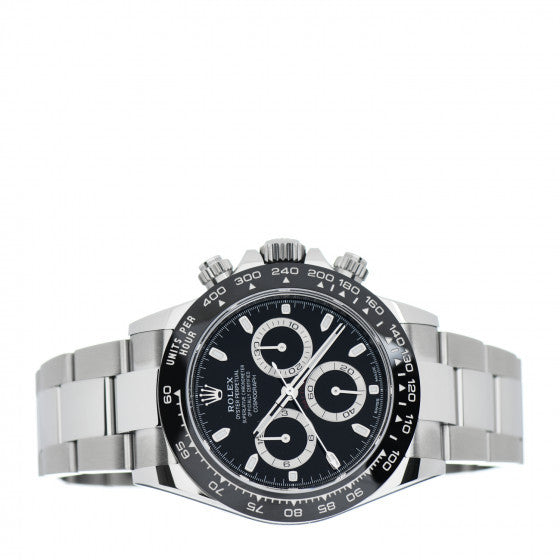 Stainless Steel 40mm Oyster Perpetual Cosmograph Daytona Watch Black 116500LN