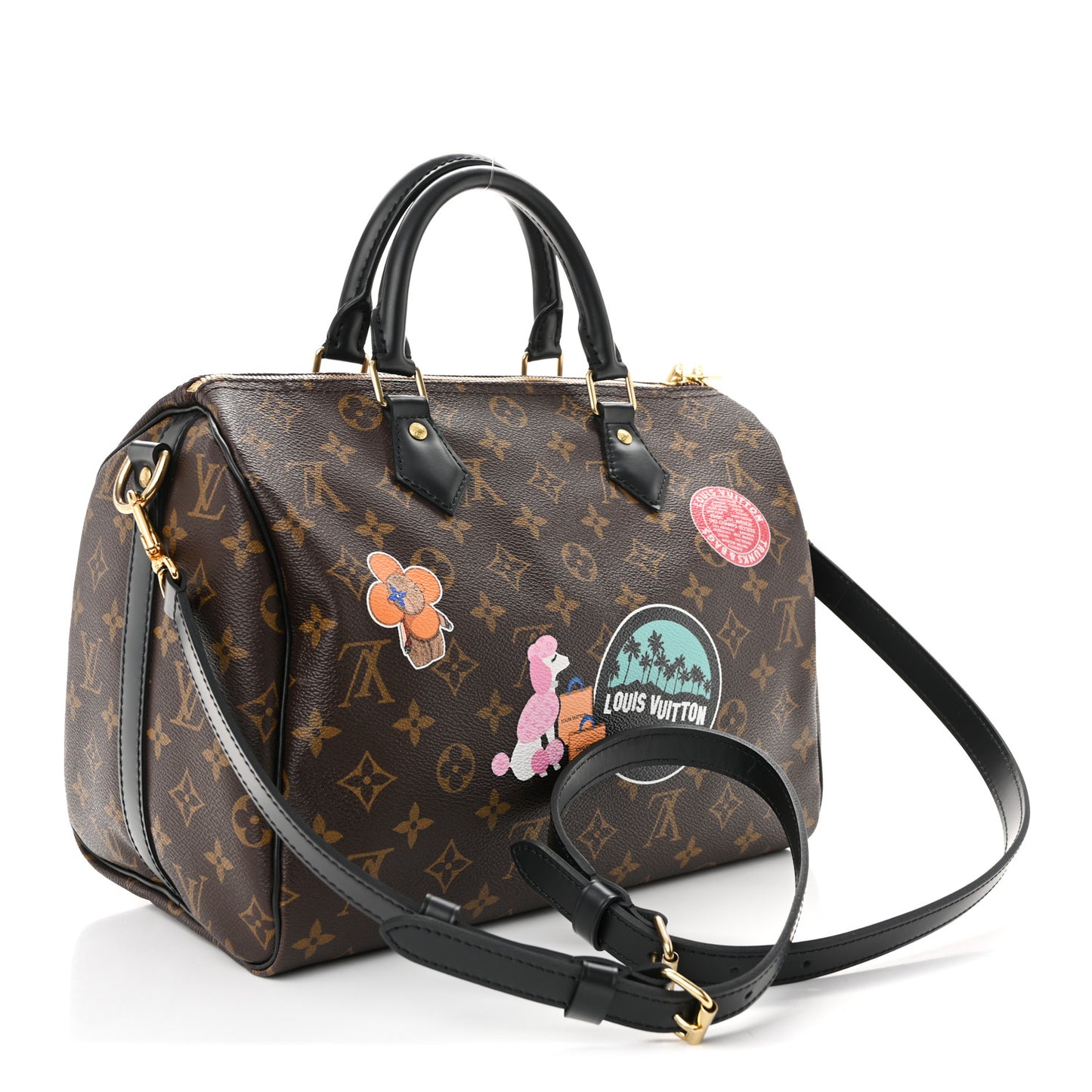 Monogram My World Tour Speedy Bandouliere 30 Black