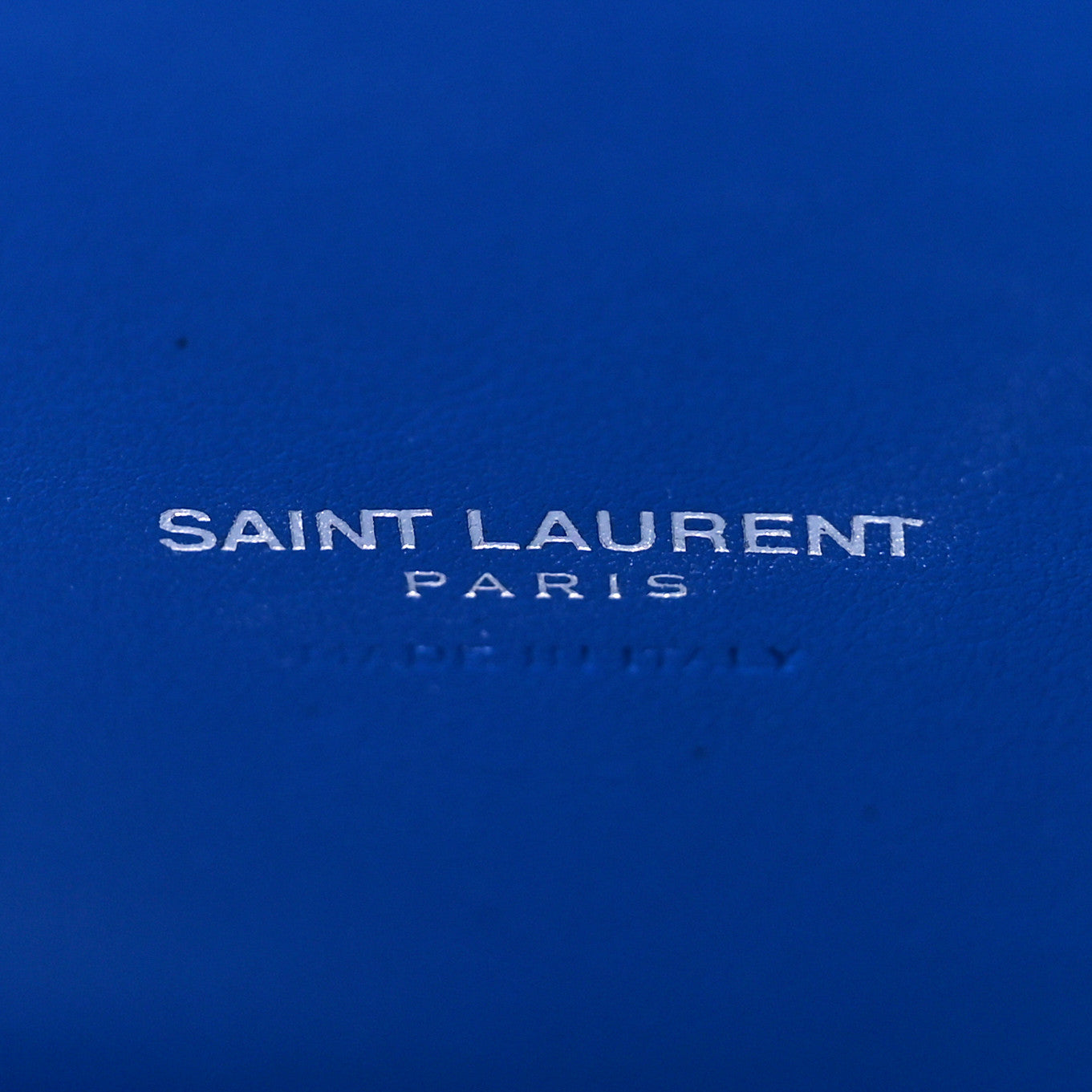 Saint Laurent Calfskin Crocodile Embossed Small Sac de Jour Royal Blue 7 of 9