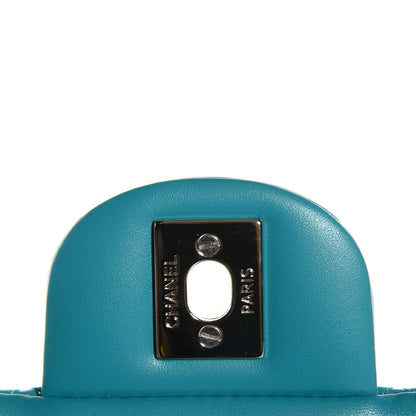 Chanel Patent Quilted Mini Square Flap Turquoise 4 of 8