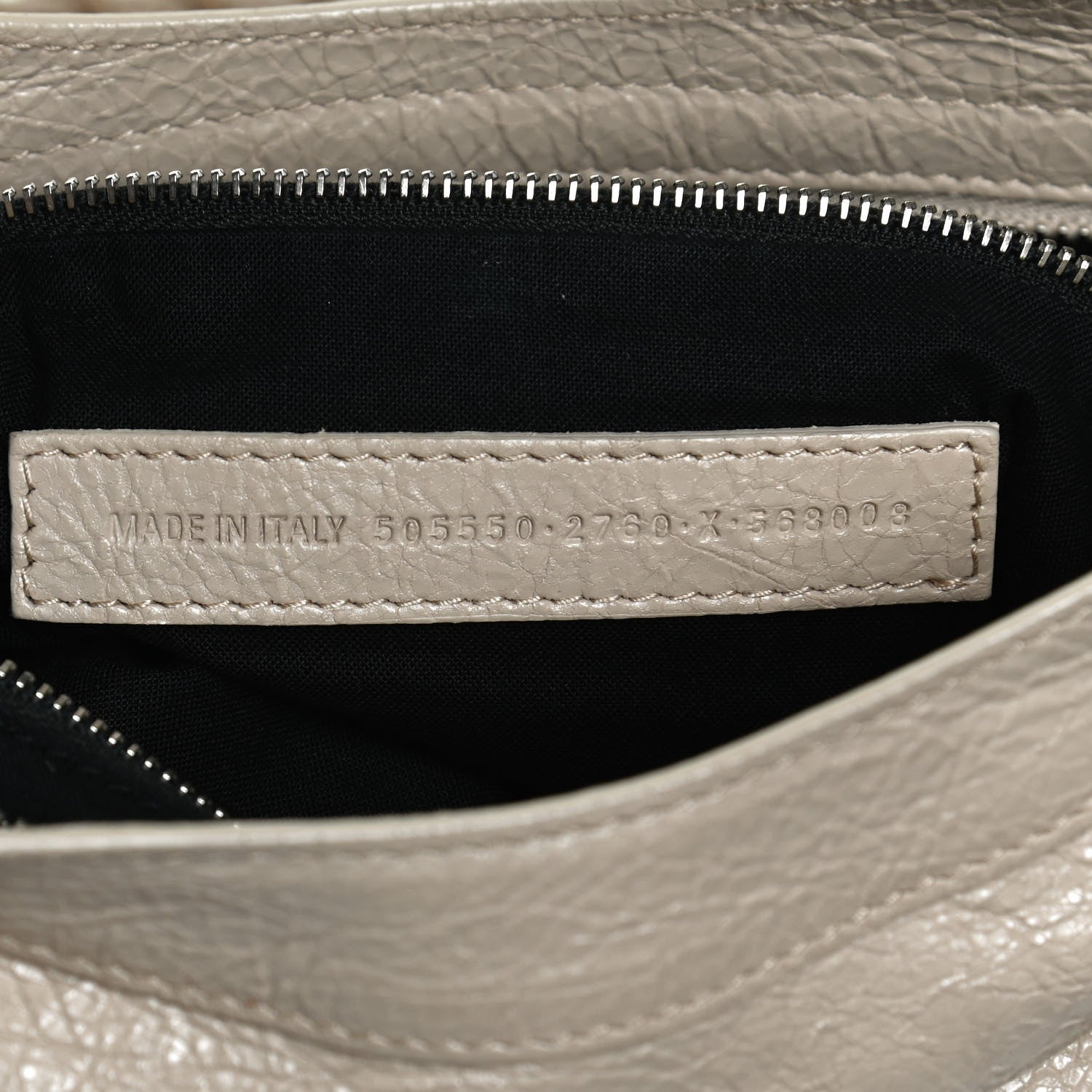 Balenciaga Agneau Classic Silver Hardware City Logo Strap Light Beige Black 7 of 12