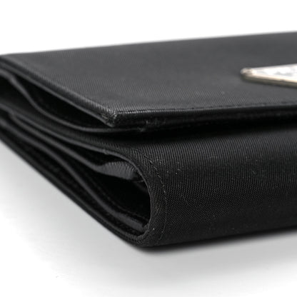 Prada Tessuto Nylon Tri-Fold Compact Wallet Black 10 of 16