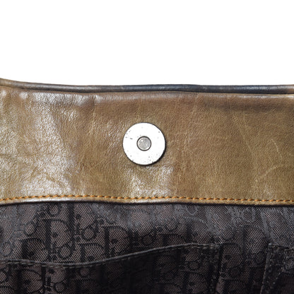 Christian Dior Calfskin Medium Gaucho Double Saddle Bag Green 19 of 19