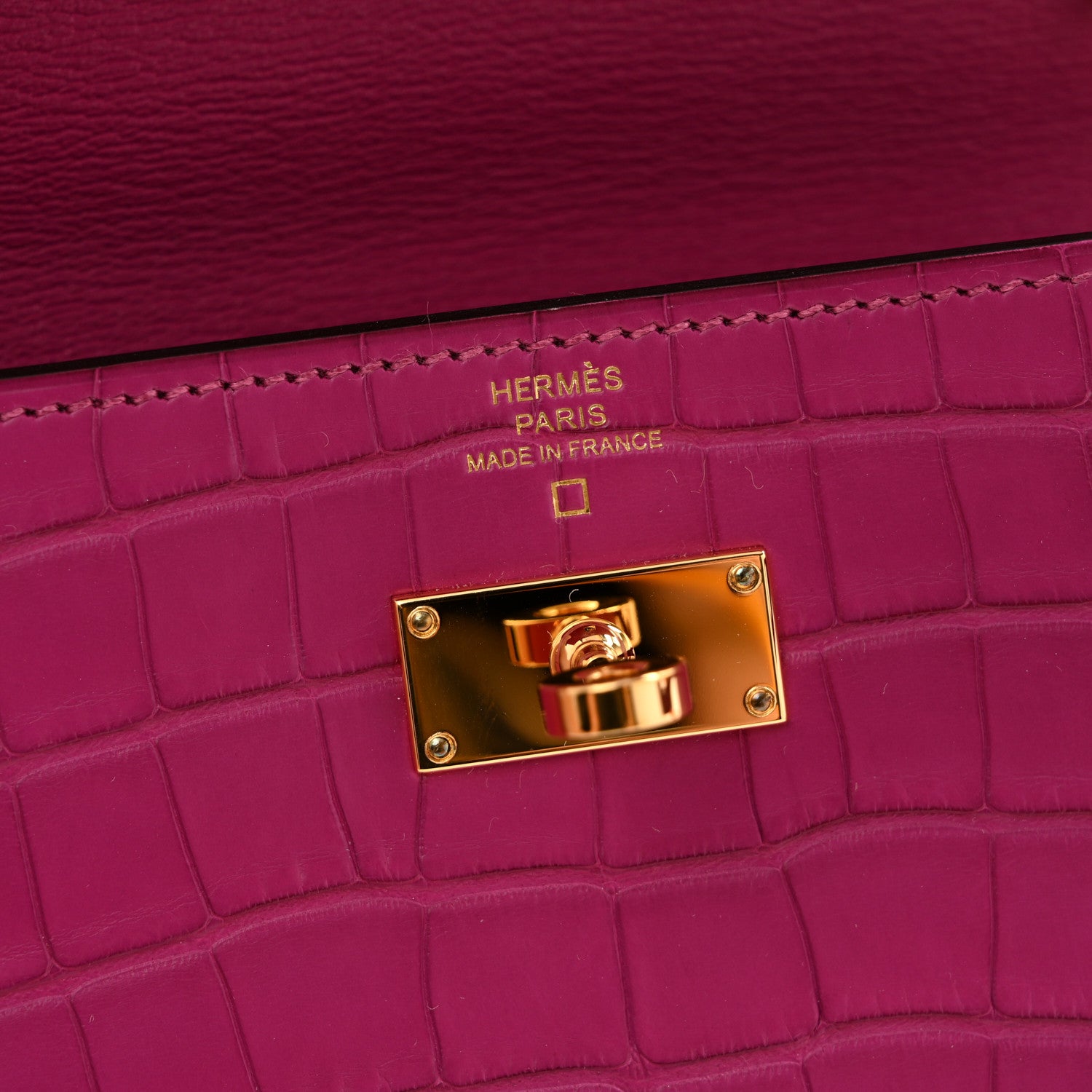 Hermes Matte Alligator Kelly Wallet To Go Rose Scheherazade 7 of 12