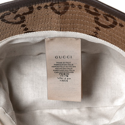 Gucci Monogram Jumbo GG Bucket Hat L Camel Ebony New Acero 8 of 11