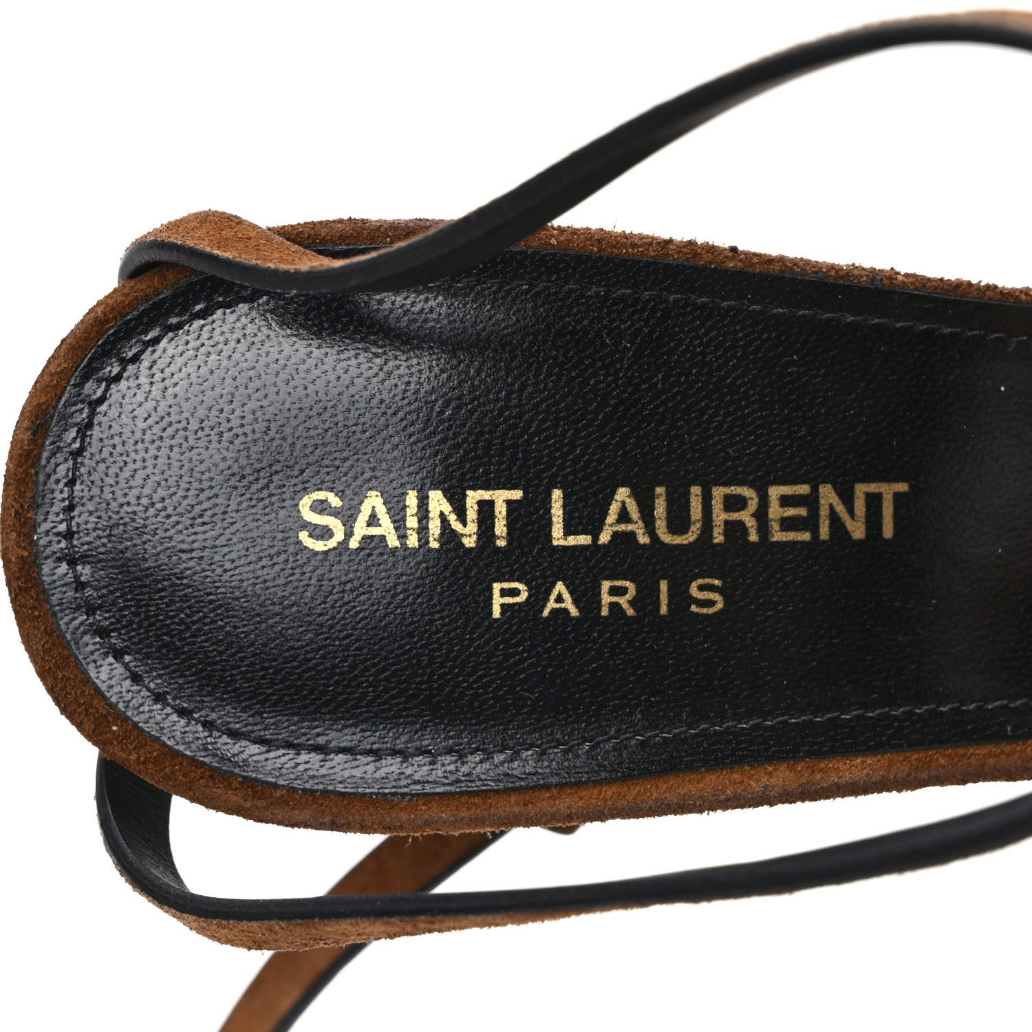 Saint Laurent Suede Cassandra 100 Sandals 39.5 Brown 7 of 7