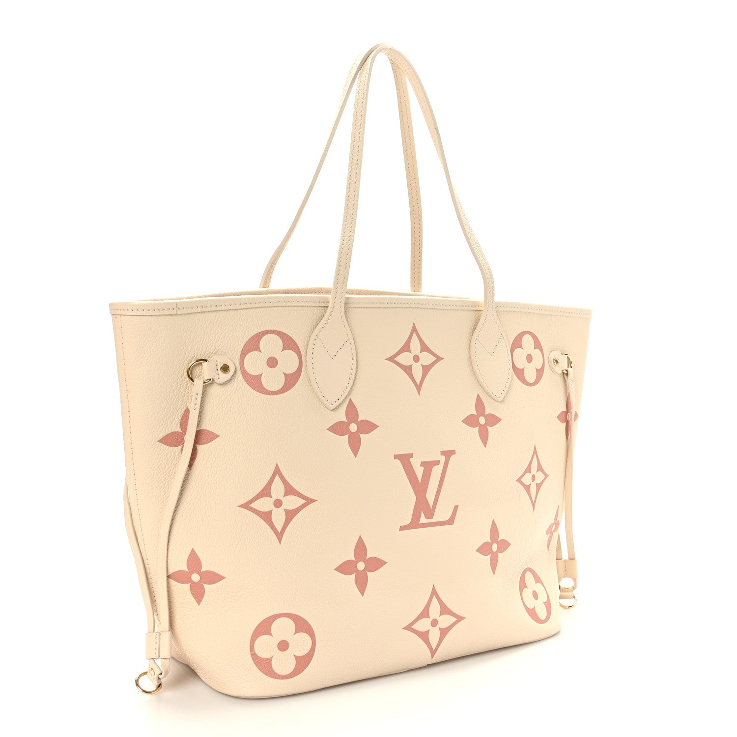 Louis Vuitton Empreinte Monogram Giant Neverfull MM Creme Rose Trianon 4 of 9