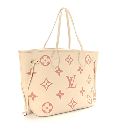 Louis Vuitton Empreinte Monogram Giant Neverfull MM Creme Rose Trianon 4 of 9