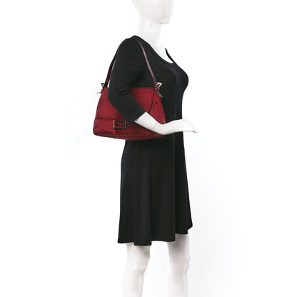 Fendi Zucchino Mama Baguette Red 2 of 12