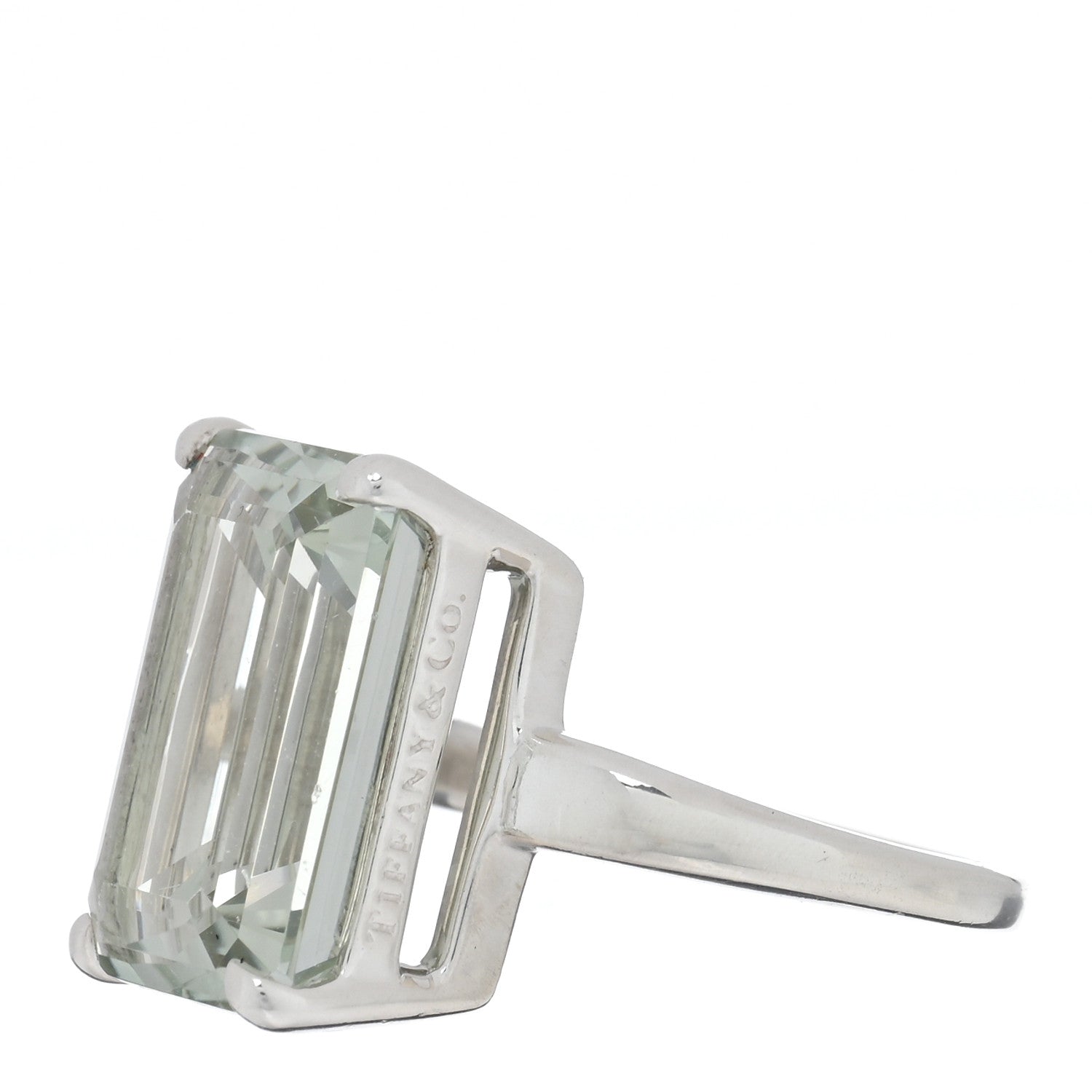 Tiffany Sterling Silver Green Quartz Sparklers Cocktail Ring 53 6.5 2 of 6
