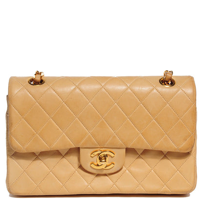Chanel Lambskin Quilted Small Double Flap Beige 1 of 10