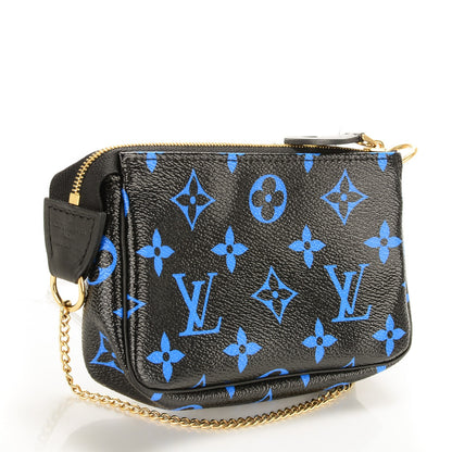 Louis Vuitton Colored Monogram Mini Pochette Accessories Blue Black 3 of 7