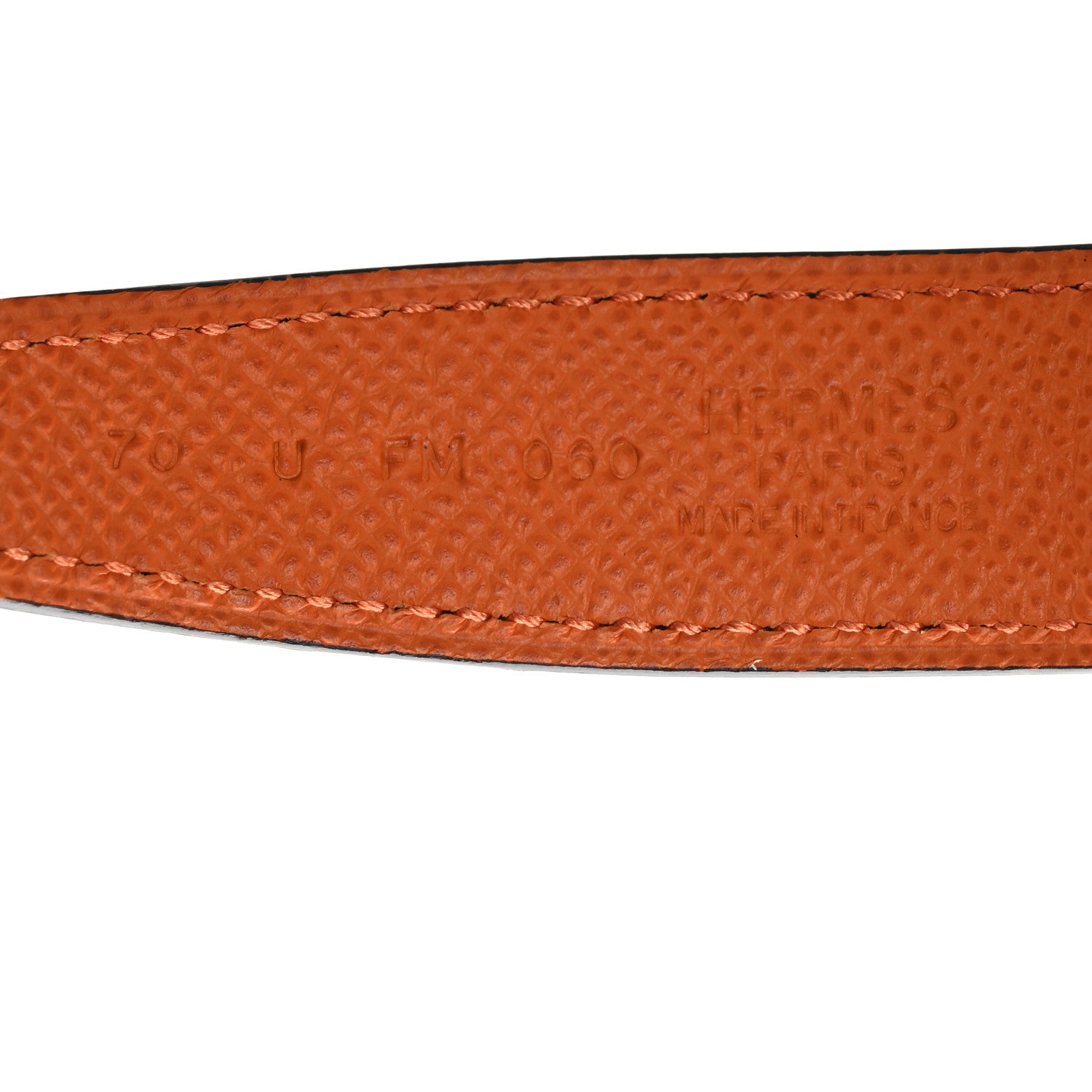 Hermes Swift Epsom 24mm Constance H Belt 70 Black Orange 3 of 5