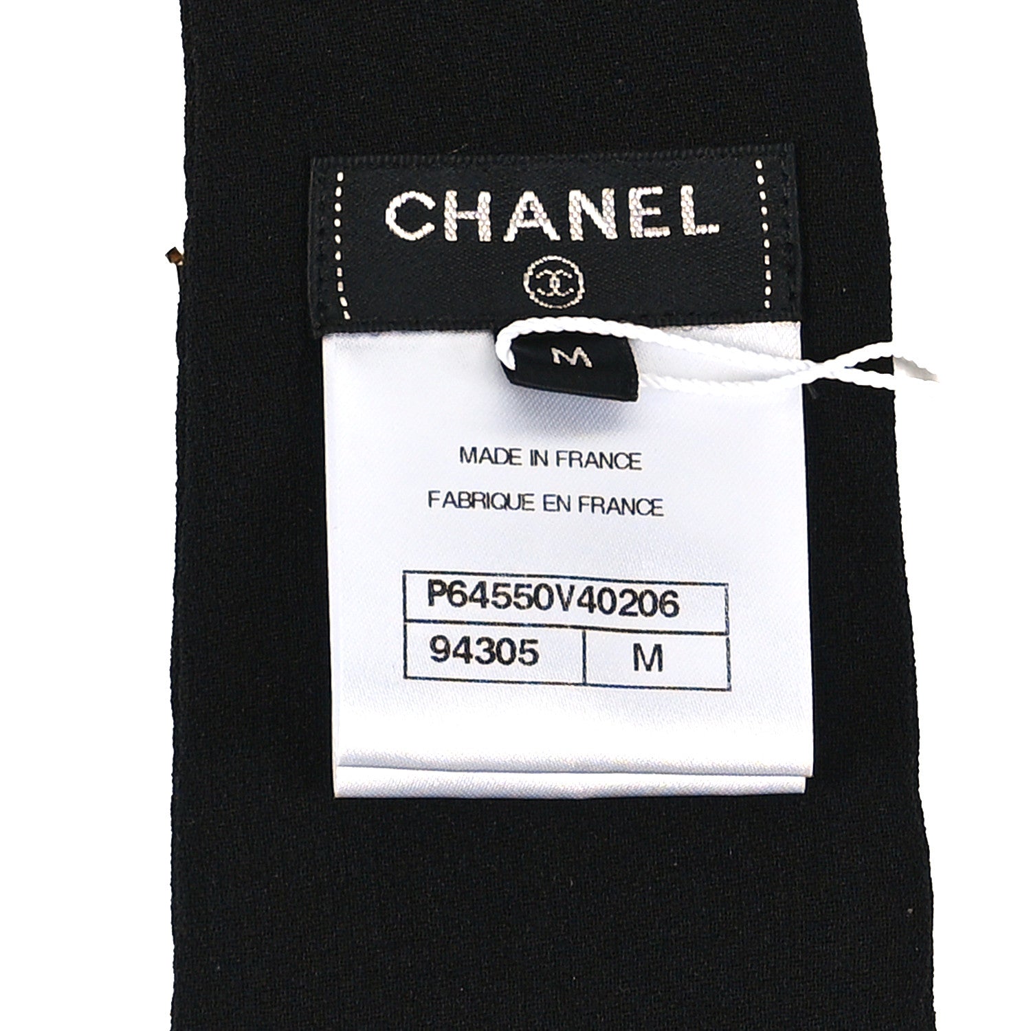 Chanel Crystal Embellished Sash Belt M Black 4 of 4