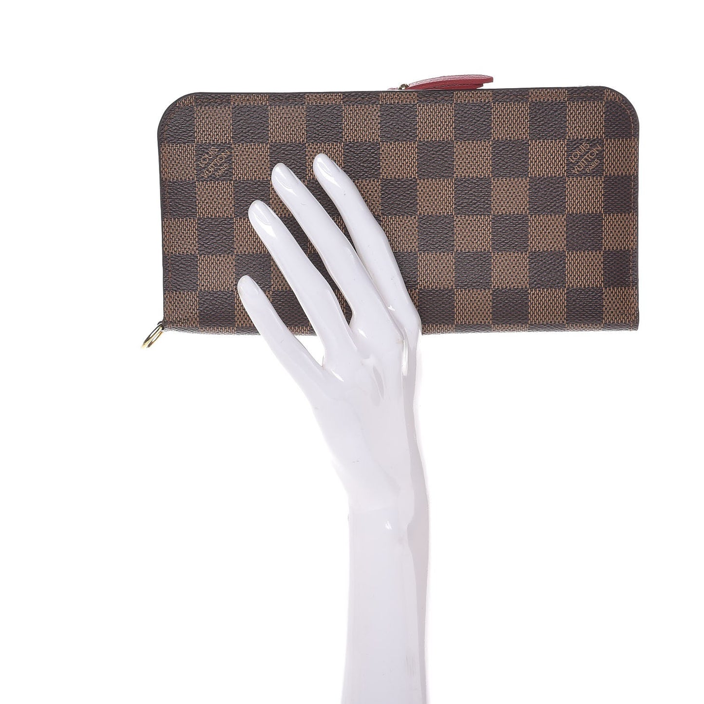Damier Ebene Insolite Wallet Rouge
