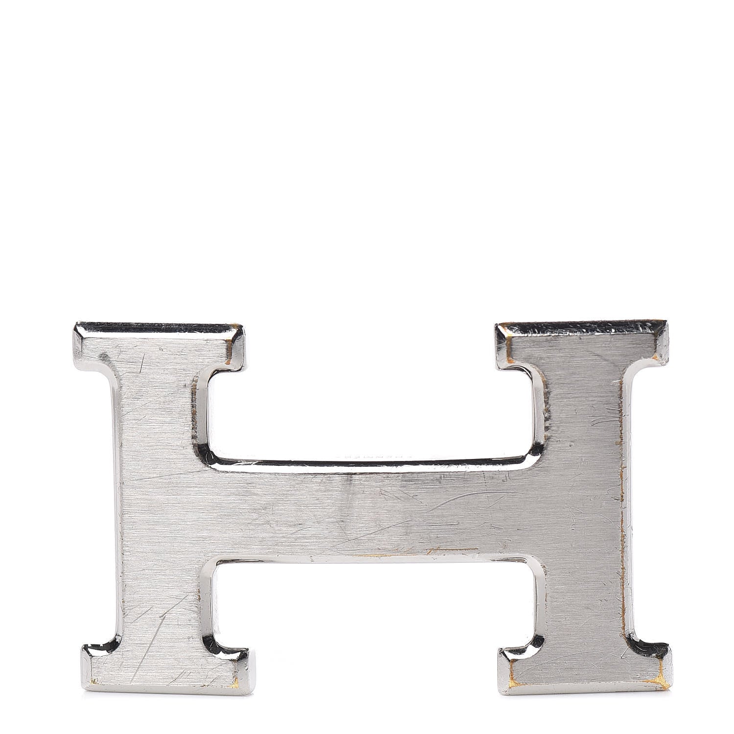 Hermes Brushed Palladium 32mm H Belt Buckle 1 of 7