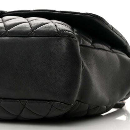 Chanel Lambskin Quilted Jumbo Coco Rain Flap Black 13 of 24