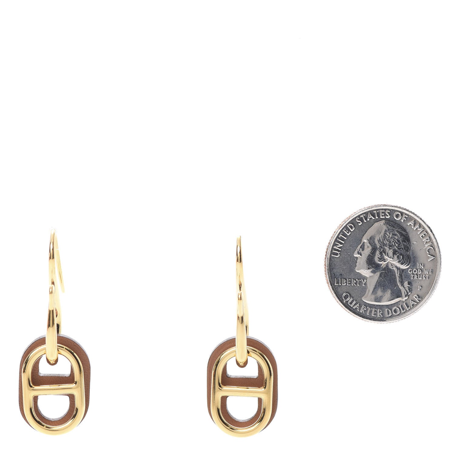 Hermes Swift O'Maillon Earrings Gold 2 of 6