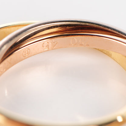 Cartier 18K Pink Yellow White Gold Extra Small Trinity Ring 45 3.25 6 of 7