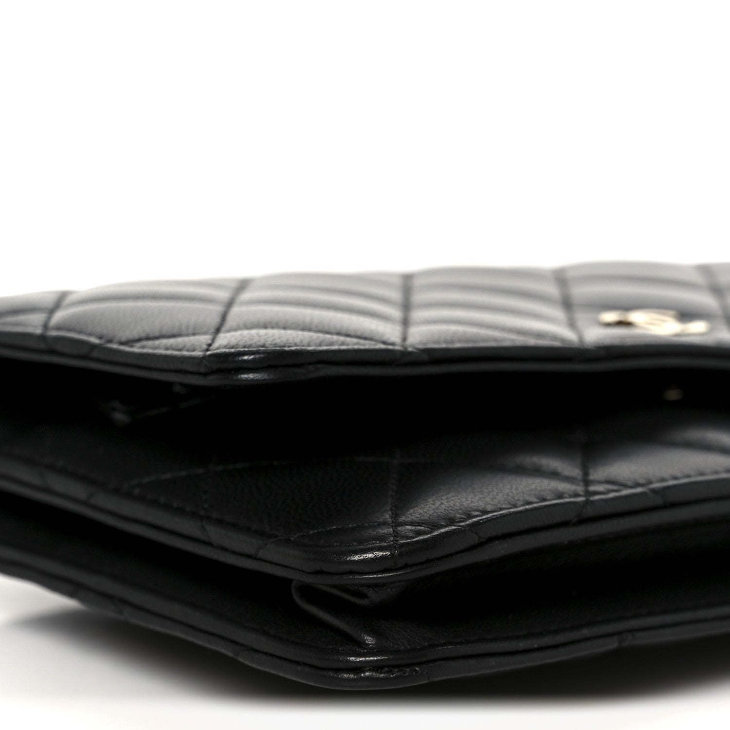 Chanel Lambskin Quilted Wallet On Chain WOC Black 10 of 12