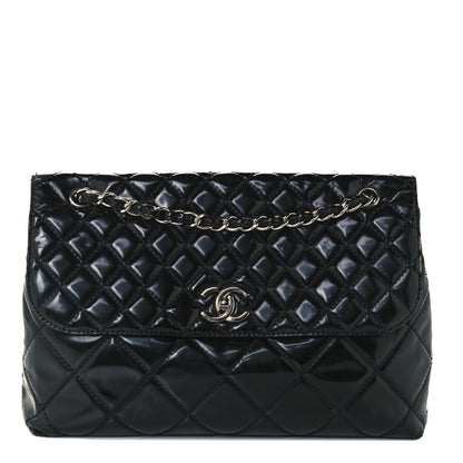 Chanel Patent Quilted Jumbo Flap Black 1 of 12
