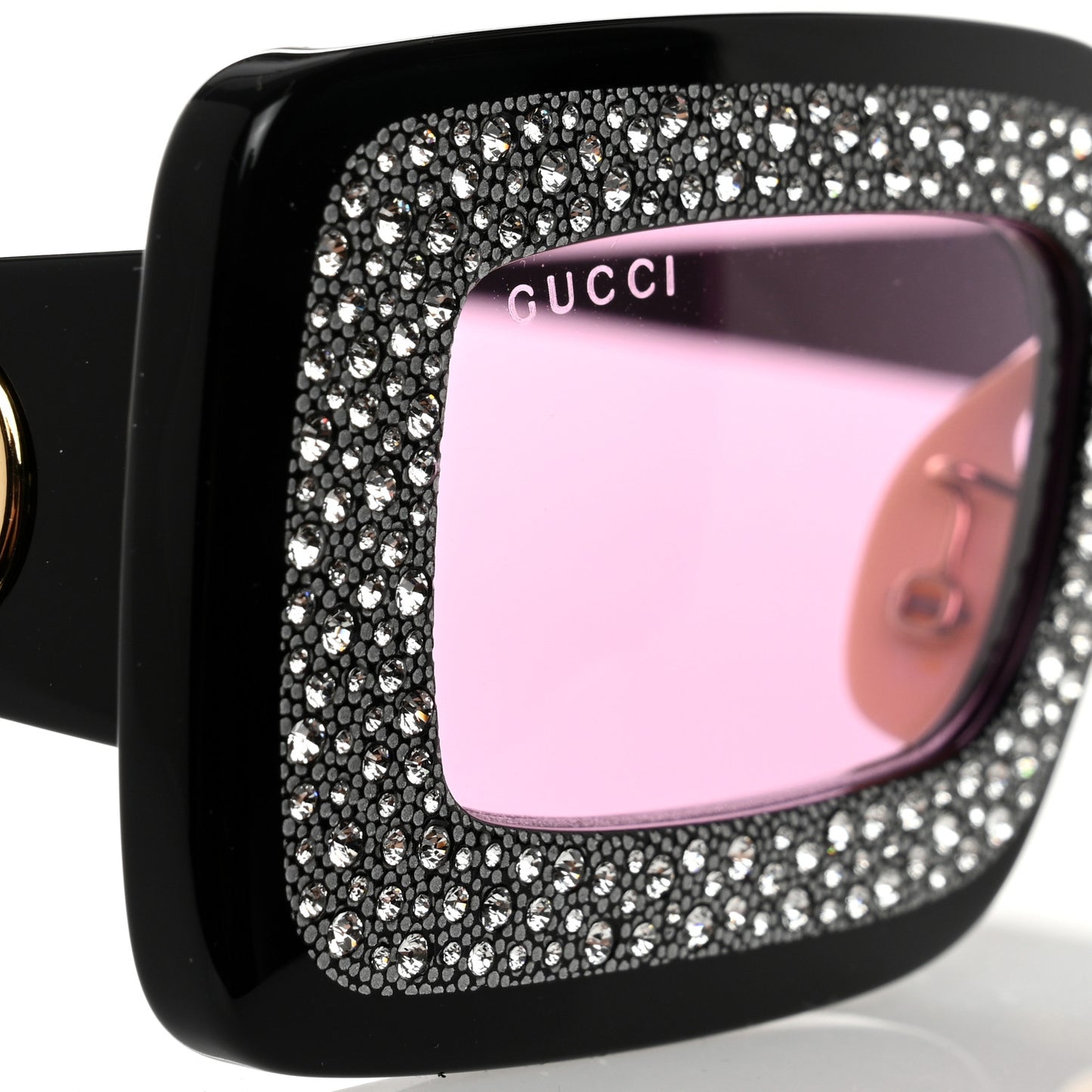 Acetate Crystal Hollywood Forever Sunglasses GG0974S Black
