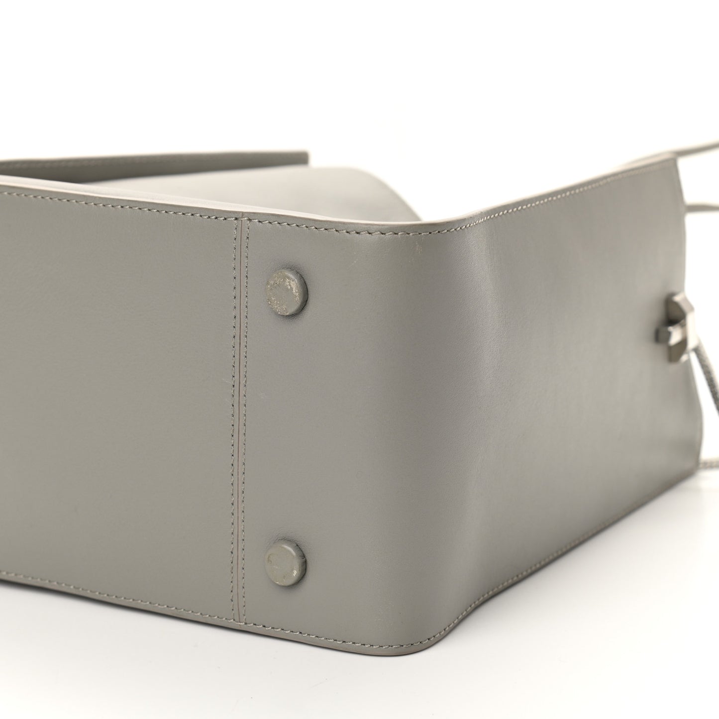Smooth Calfskin Small Soleil Bucket Bag Cement