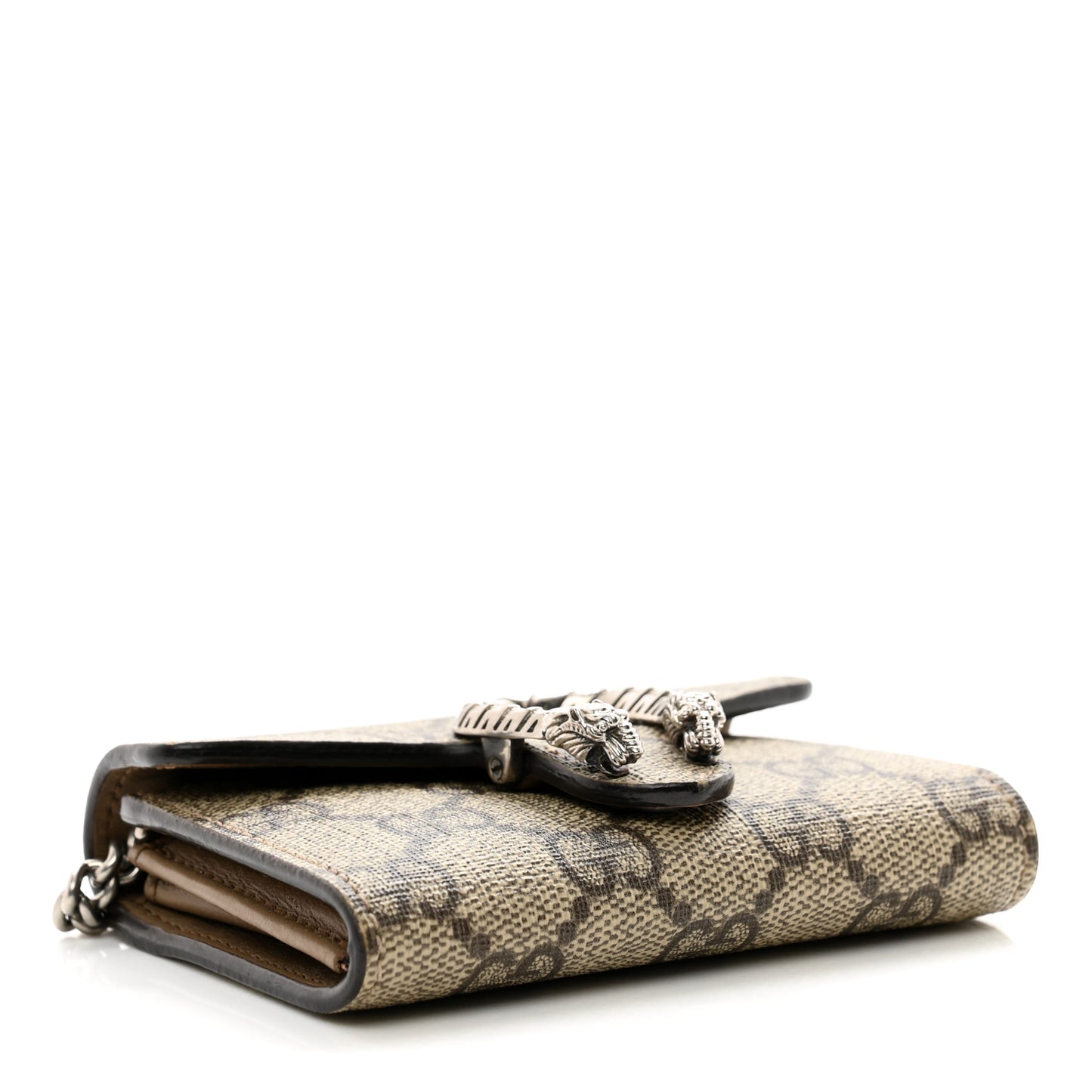 GG Supreme Monogram Dionysus Coin Purse Taupe