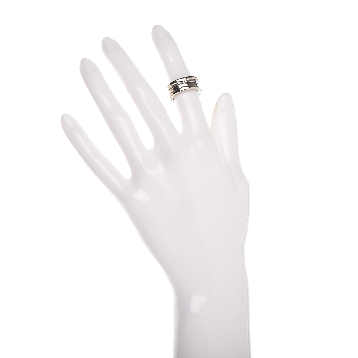 18K White Gold B.Zero1 Three-Band Ring 48 4.5