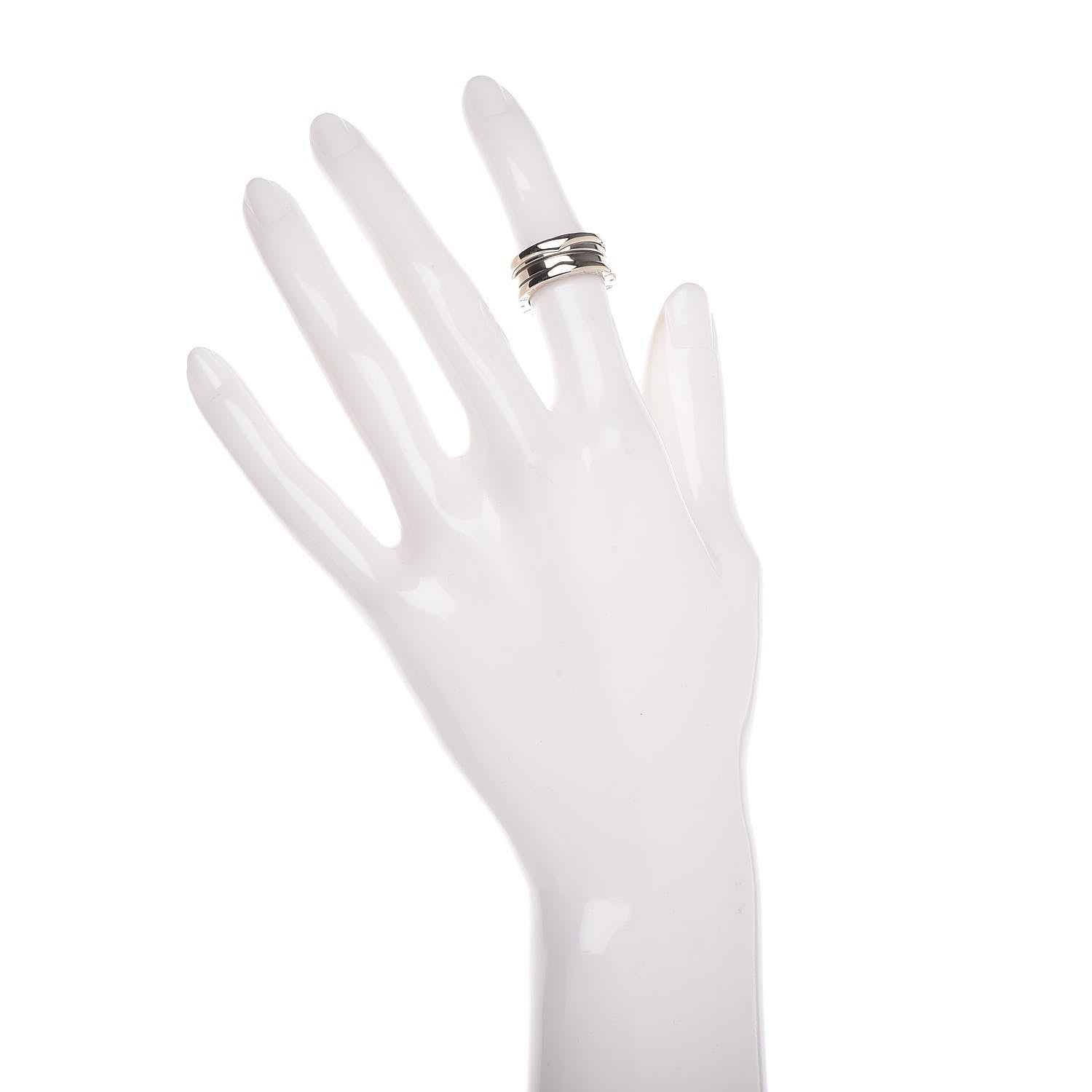 Bulgari 18K White Gold B.Zero1 Three-Band Ring 48 4.5 2 of 6