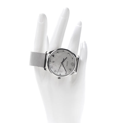 Gucci Stainless Steel Mother of Pearl 36mm G-Timeless Charm Quartz Watch 2 of 7