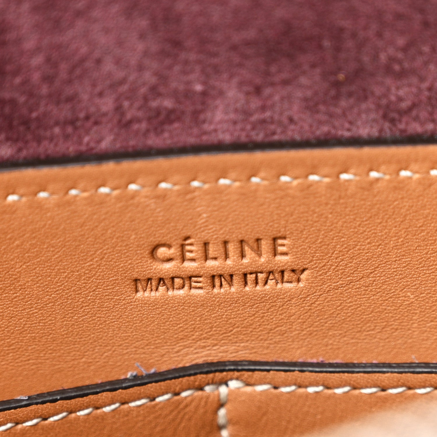 Celine Lambskin Small Soft Cube Satchel Burgundy 6 of 11