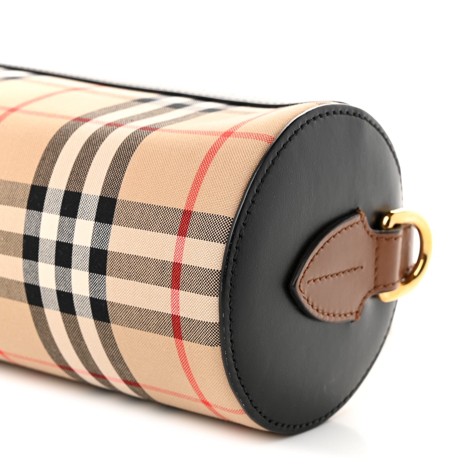 Burberry Vintage Check Calfskin Barrel Bag Archive Beige 9 of 9