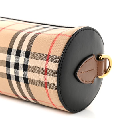 Burberry Vintage Check Calfskin Barrel Bag Archive Beige 9 of 9