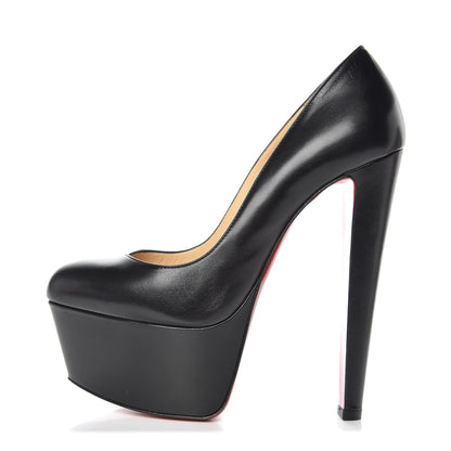 Christian Louboutin Shiny Calfskin Alta Vicky 160 Pumps 38.5 Black 1 of 7