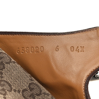 Gucci GG Monogram Lavaredo Eco Fabric Mens Slide Sandals With Straps 6 Beige Ebony Light Brown 6 of 8