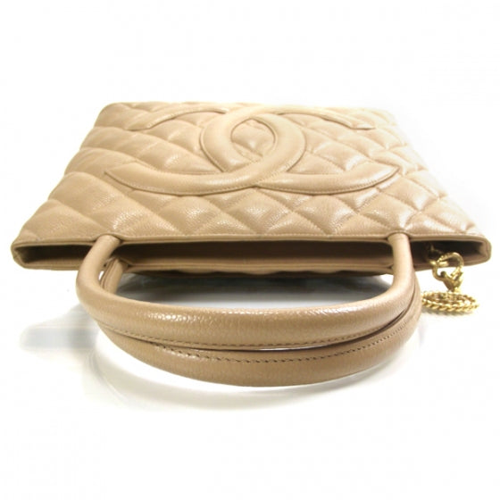 Chanel Caviar Quilted Medallion Tote Beige 6 of 11
