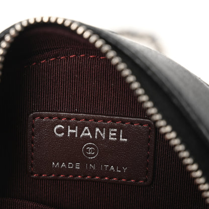 Chanel Lambskin Quilted Round Clutch With Chain Black 6 of 10