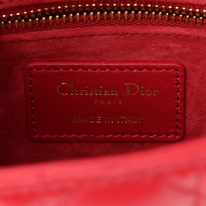 Christian Dior Lambskin Cannage Small My ABCDior Lady Dior Red 6 of 12
