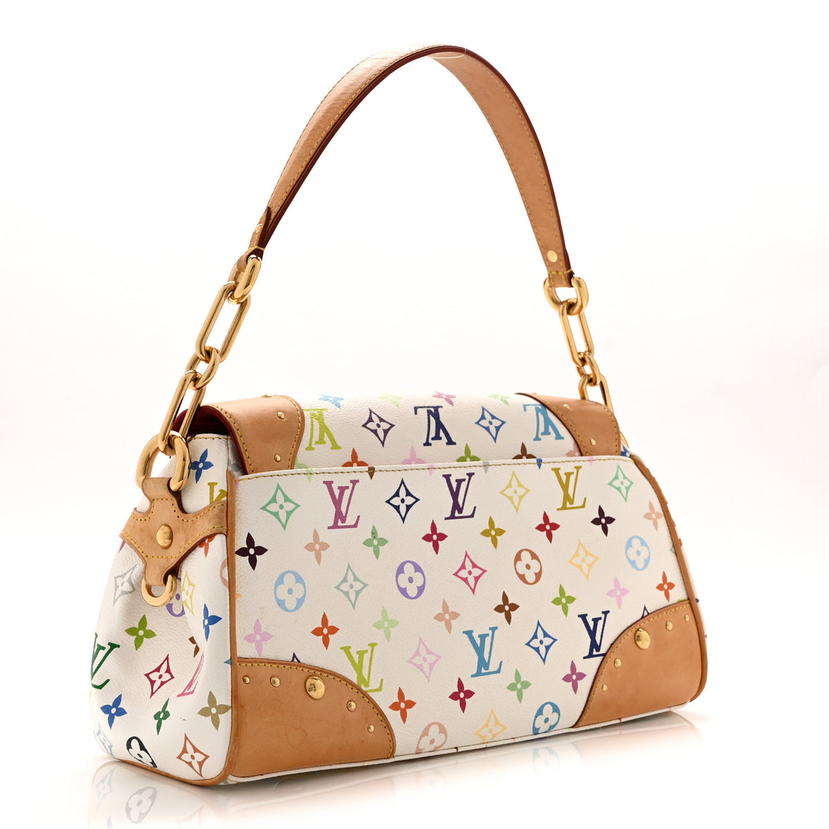 Louis Vuitton Monogram Multicolor Beverly MM White 3 of 10