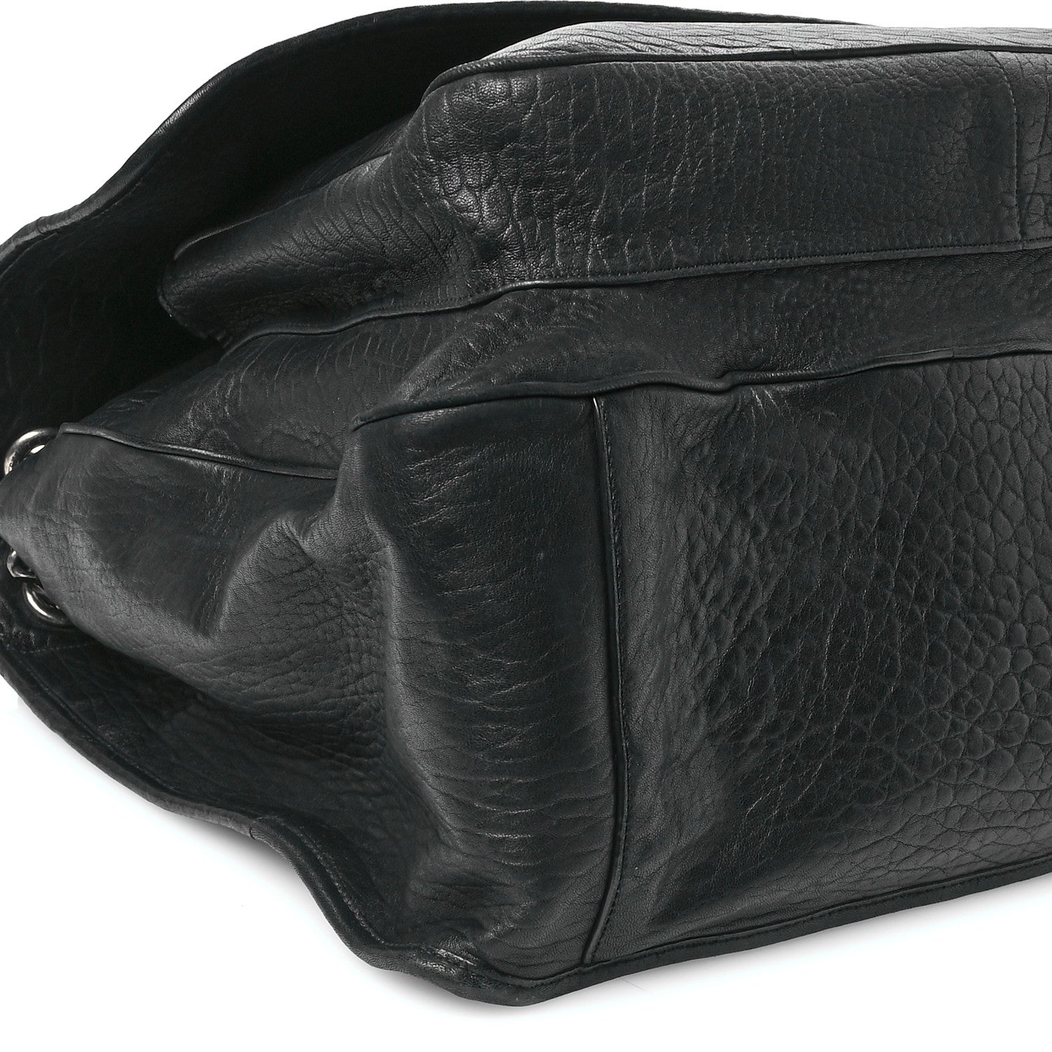 Saint Laurent Grained Lambskin Monogram Oversized Niki Chain Satchel Black 9 of 12