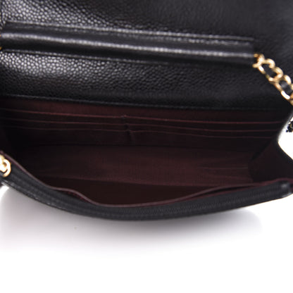 Chanel Caviar Quilted Wallet On Chain WOC Black 5 of 12