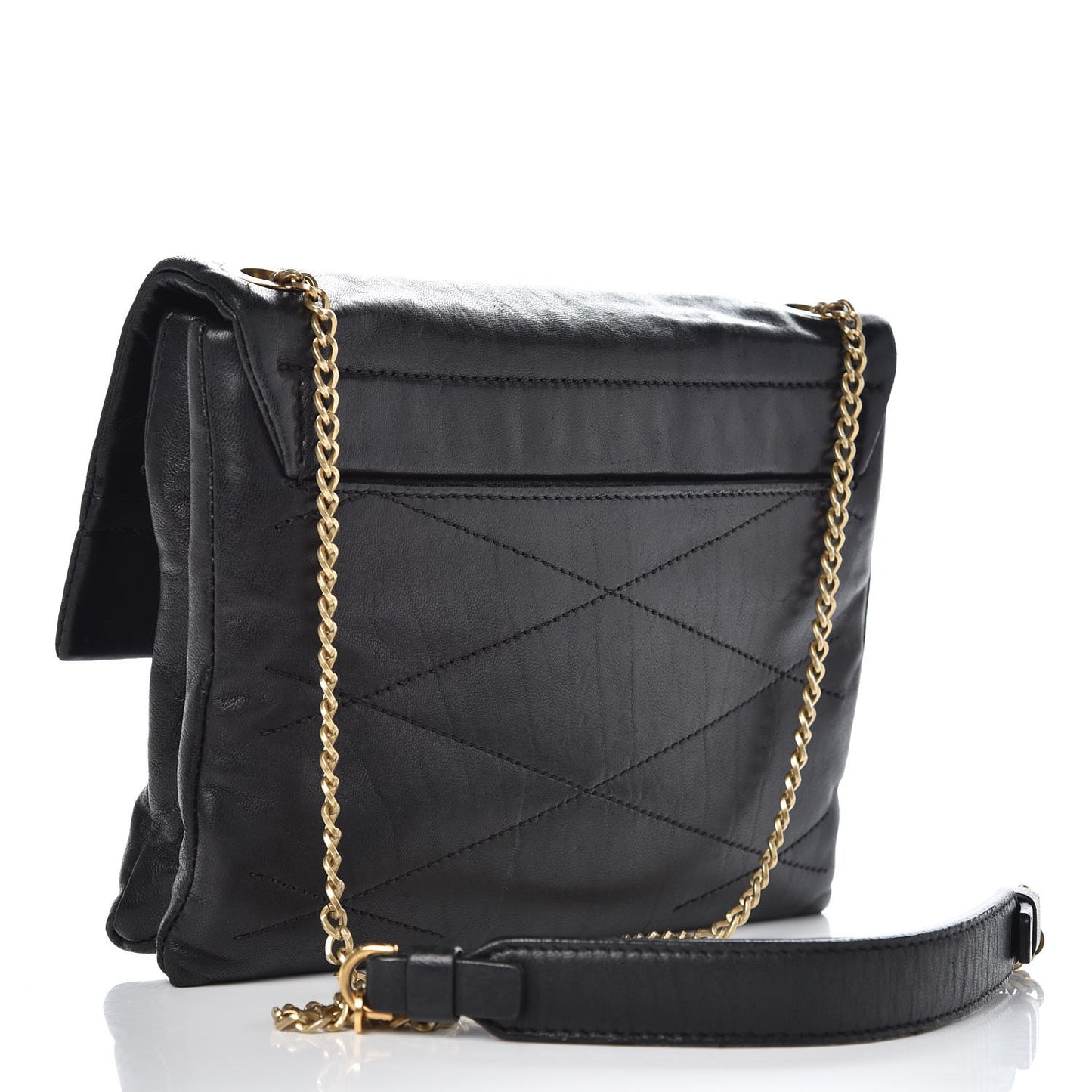 Lambskin Quilted Mini Sugar Flap Shoulder Bag Black