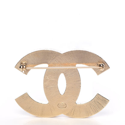 Chanel Pearl Enamel CC Brooch Black Gold 3 of 5
