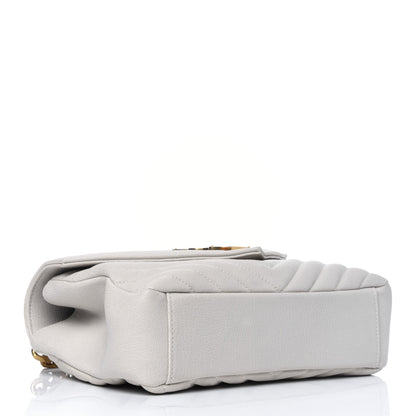 Saint Laurent Sheepskin Matelasse Chevron Monogram Medium College Bag Crema Soft 5 of 23