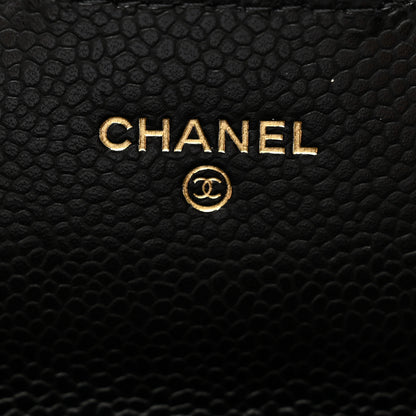 Chanel Caviar Quilted Large Gusset Flap Wallet Black 7 of 10