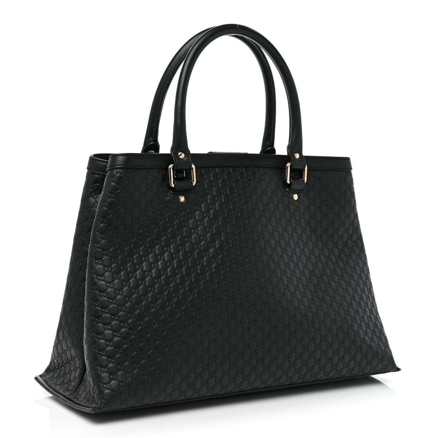 Soft Microguccissima Medium Tote Black